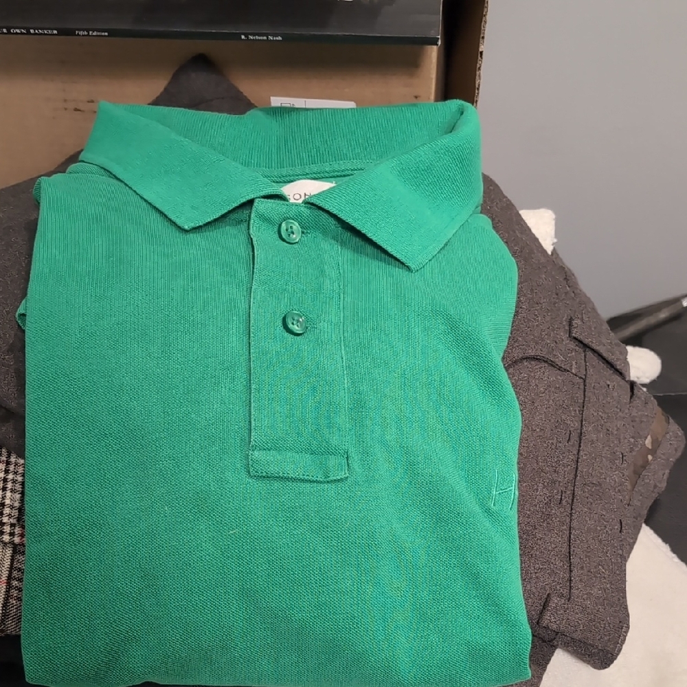 H By Hudson Vibrant Green Polo Shirt